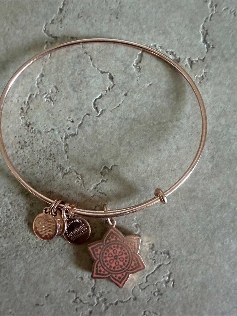 Alex and Ani Rose Gold Chakra Charm Bangle Bracelet